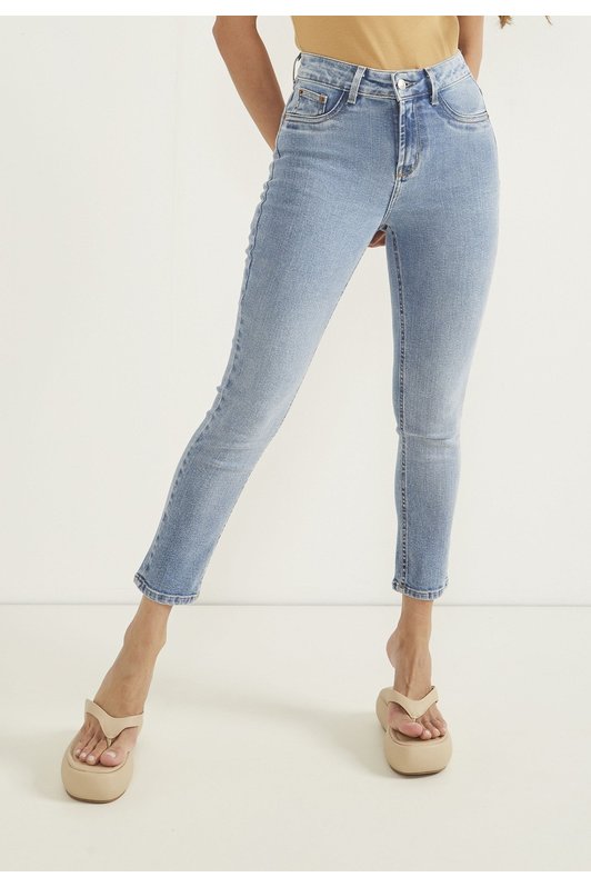 dz20576 re calca jeans feminina skinny media cropped denim zero frente prox easy