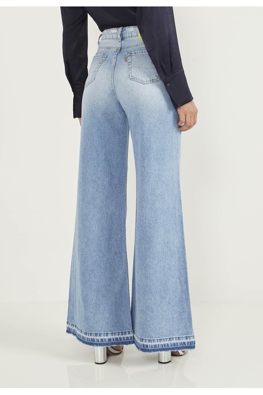 dz20325 alg calca jeans feminina pantalona com barra diferenciada costas prox easy re