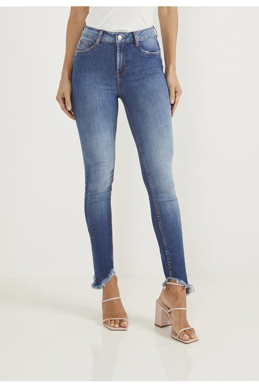 dz20518 re calca jeans feminina skinny com barra irregular e desfiada frente prox easy resize com
